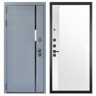 Гранит Пиано Серая, панель 075 зеркало макси бок белое 16 мм