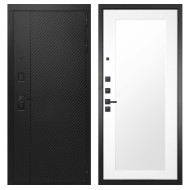 Гранит Симметрия, панель 010 зеркало Белый матовый 16 мм