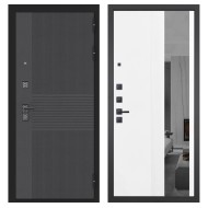 Гранит Гранж, панель 085 Белый рельеф софт с тонированным зеркало 10 мм