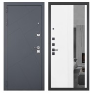 Гранит Ультра C3, панель 085 Белый рельеф софт с тонированным зеркало 10 мм