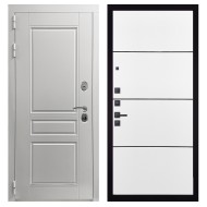 Гранит Лира Белая, панель 079 Белый софт, черный молдинг 12 мм