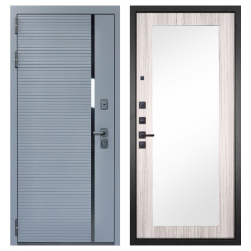 Гранит Пиано Серая, панель 032 зеркало Сандал светлый 12 мм