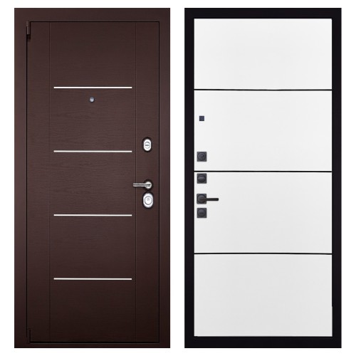 Гранит М2 Люкс, панель 079 Белый софт, черный молдинг 12 мм