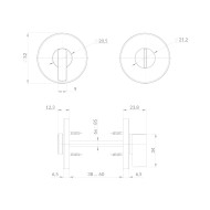 Ручка Punto (Пунто) поворотная BK6.R.EST.R52.JOY SSC-16 сатинированный хром 