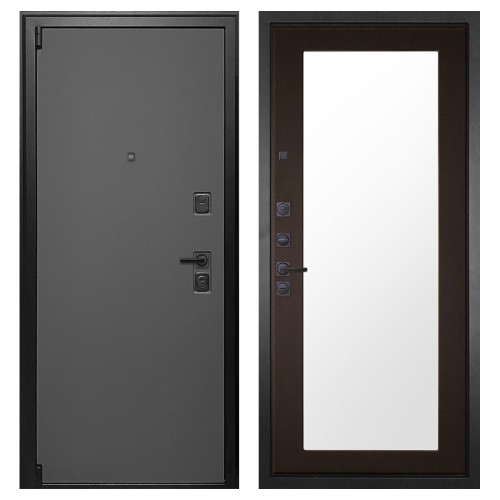 Гранит Лайт Графит, панель 011 зеркало Венге 16 мм