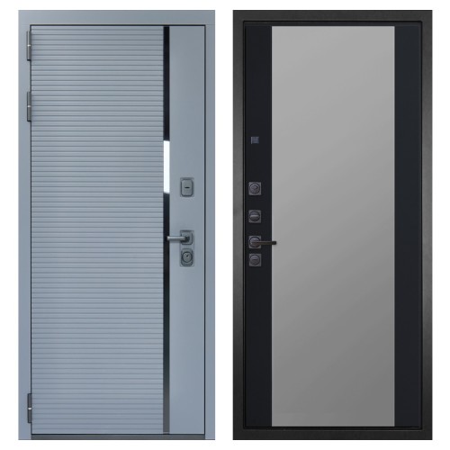 Гранит Пиано Серая, панель 074 зеркало фацет тонированное 16 мм