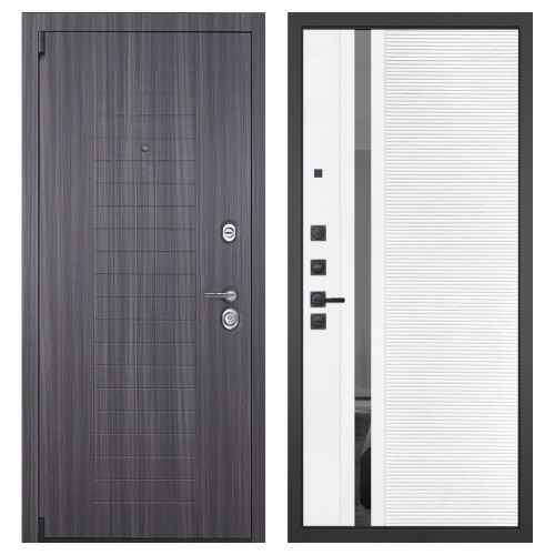 Гранит С7, панель 089 Белый софт с зеркальной тонированной вставкой 10 мм