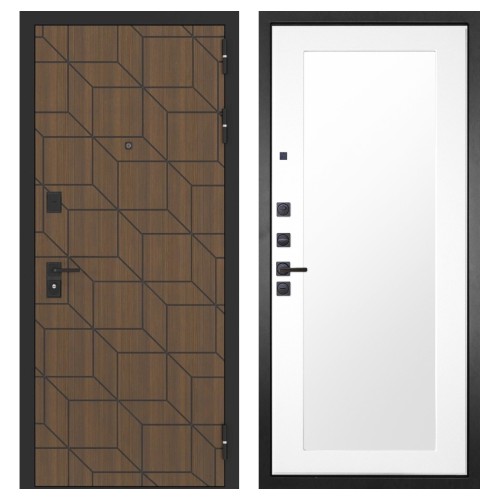 Гранит Плэй, панель 010 зеркало Белый матовый 16 мм