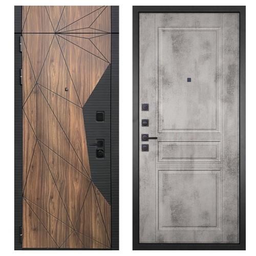 Гранит Континент с фрамугой, панель 043 Бетон светлый 12 мм