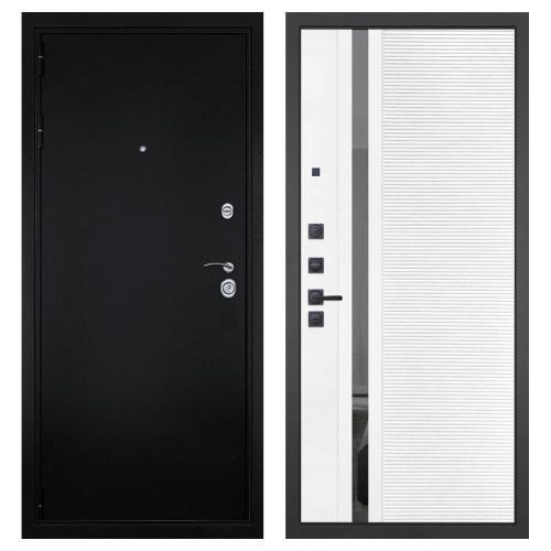 Гранит Ультра 8, панель 089 Белый софт с зеркальной тонированной вставкой 10 мм