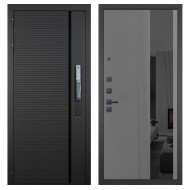 Гранит Пиано Смарт, панель 086 Серый рельеф софт с тонированным зеркало 10 мм