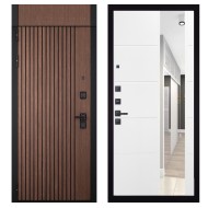 Гранит Шторм с фрамугой, панель 083 Белый софт зеркало 10 мм