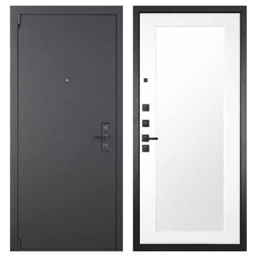 Гранит Эксклюзив, панель 010 зеркало Белый матовый 16 мм