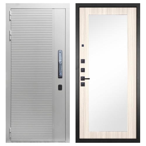 Гранит Пиано Смарт Белая, панель 026 зеркало Лиственница 10 мм