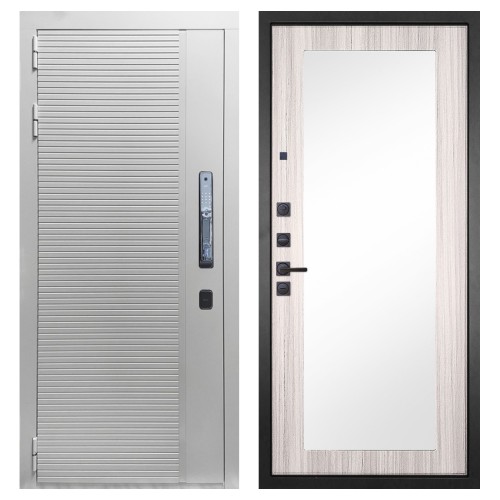 Гранит Пиано Смарт Белая, панель 032 зеркало Сандал светлый 12 мм