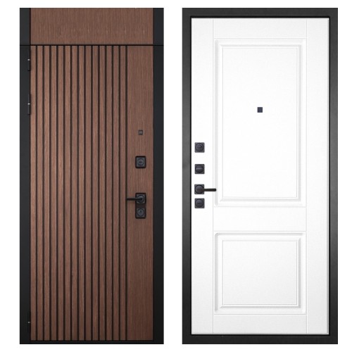 Гранит Шторм с фрамугой, панель 035 Белая классика 12 мм