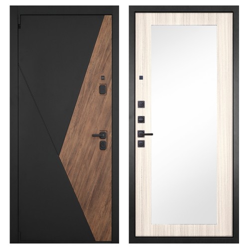 Гранит Геометрия, панель 026 зеркало Лиственница 10 мм