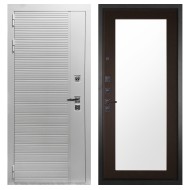 Гранит Пиано Белая, панель 011 зеркало Венге 16 мм