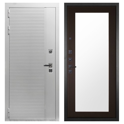 Гранит Пиано Белая, панель 011 зеркало Венге 16 мм