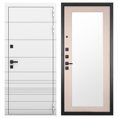 Гранит Роял белая NEW, панель 014 зеркало Капучино 16 мм