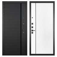 Гранит Пиано Черная, панель 078 Белая матовая 12 мм