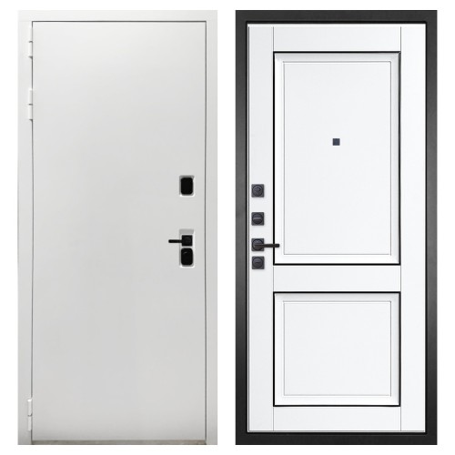 Гранит Вайт, панель 070 Две филенки с молдингом белый матовый 12 мм