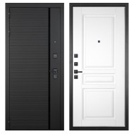 Гранит Пиано Черная, панель 018 Белый 16 мм