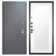 Гранит 7024, панель 010 зеркало Белый матовый 16 мм