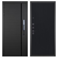 Гранит Пиано Смарт, панель 088 Черный кварц с фрезеровкой 10 мм