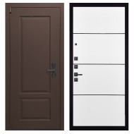 Гранит М3 new, панель 079 Белый софт, черный молдинг 12 мм