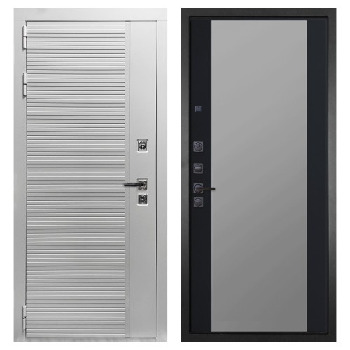 Гранит Пиано Белая, панель 074 зеркало фацет тонированное 16 мм