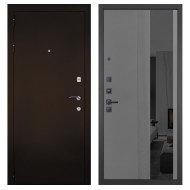 Гранит М1, панель 086 Серый рельеф софт с тонированным зеркало 10 мм