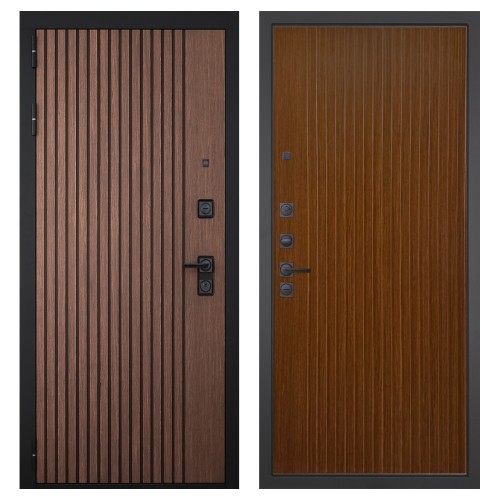 Гранит Шторм, панель 087 Дуб кантри темный с фрезеровкой 10 мм