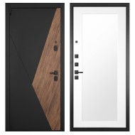 Гранит Геометрия, панель 010 зеркало Белый матовый 16 мм