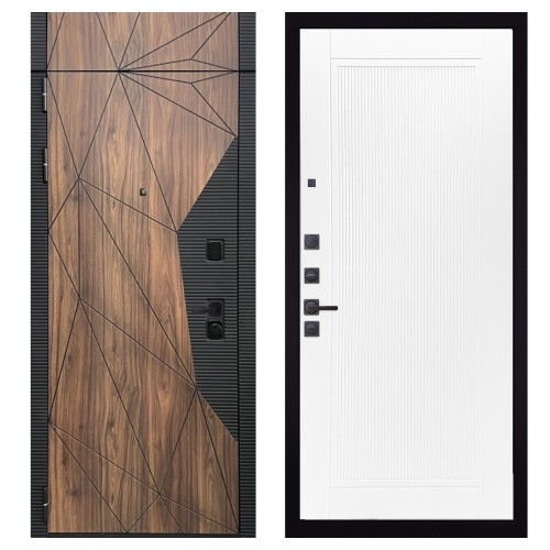 Гранит Континент с фрамугой, панель 082 Белый софт рельеф 10 мм