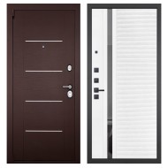 Гранит М2 Люкс, панель 089 Белый софт с зеркальной тонированной вставкой 10 мм