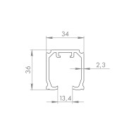 Верхняя Armadillo (Армадилло) направляющая SLD.Comfort-PRO/2000 track AL алюминий 