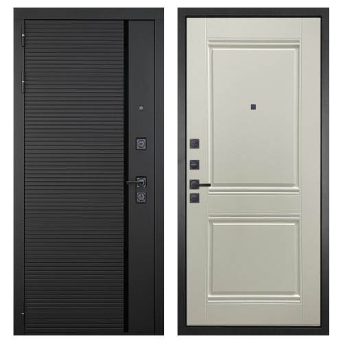 Гранит Пиано Черная, панель 064 Роял Вуд светлая со структурой 12 мм