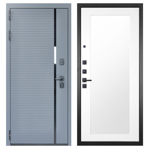 Гранит Роял белая, панель 010 зеркало Белый матовый 16 мм