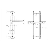 Ручка дверная Zenit (Зенит) на планке РФ1-68.02 серебро 