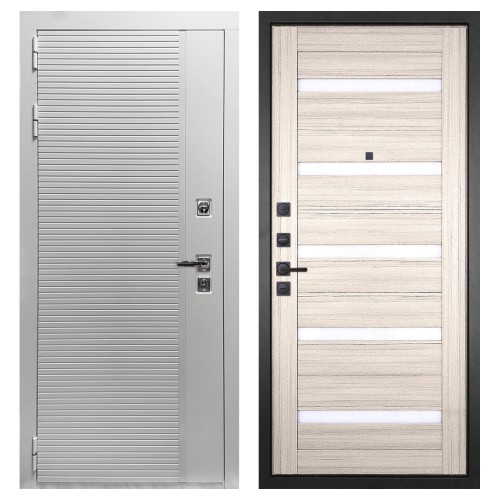 Гранит Пиано Белая, панель 030 царга Сандал светлая 16 мм