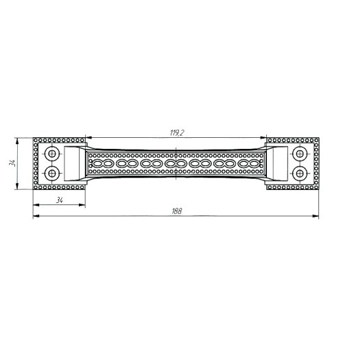Ручка-скоба Zenit (Зенит) РС-2 (серебро) 