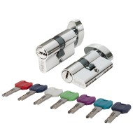 Цилиндровый Punto (Пунто) механизм MaxPro7002Knob52mm(21+10+21) CP хром 7key с вертушкой 