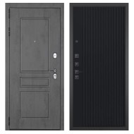 Гранит Лира, панель 088 Черный кварц с фрезеровкой 10 мм