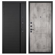 Гранит Пиано Черная, панель 043 Бетон светлый 12 мм