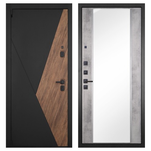 Гранит Геометрия, панель 051 зеркало Бетон светлый 16 мм