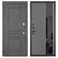 Гранит Лира, панель 086 Серый рельеф софт с тонированным зеркало 10 мм