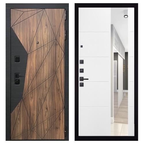 Гранит Континент, панель 083 Белый софт зеркало 10 мм