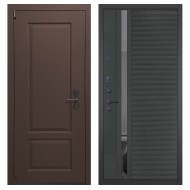 Гранит М3 new, панель 090 Черный кварц с зеркальной тонированной вставкой 10 мм