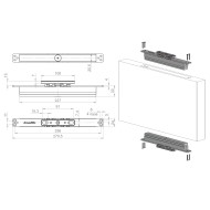Комплект Armadillo (Армадилло) для маятниковых дверей Pivot.150.FIX 